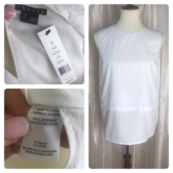 🎉HP🎉Theory White Hodal Sheltered Top - Picture 6 of 8